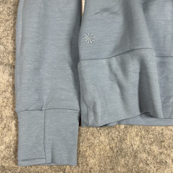 Athleta Sweater Women’s Large Blue Faux Wrap Long Sleeve Recharge Sweatshirt - Picture 10 of 10